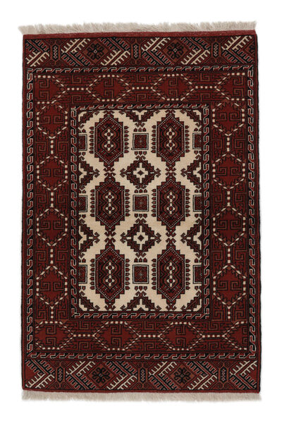 89X133 Turkaman Rug Oriental Black/Brown (Wool, Persia/Iran) Carpetvista