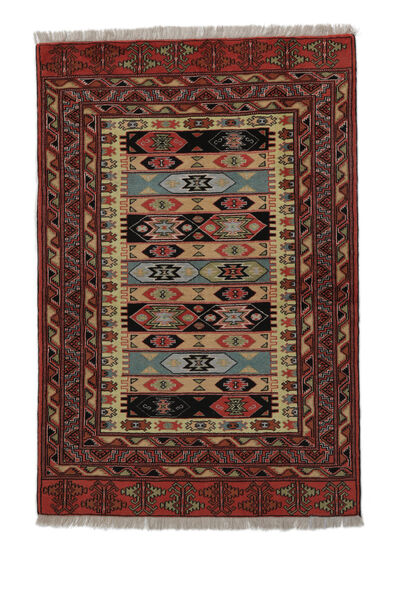 107X156 Turkaman Teppe Orientalsk Svart/Mørk Rød (Ull, Persia/Iran) Carpetvista