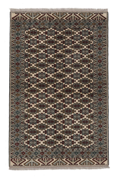  Orientalisk Turkaman Matta 154X240 Svart/Brun Ull, Persien/Iran Carpetvista