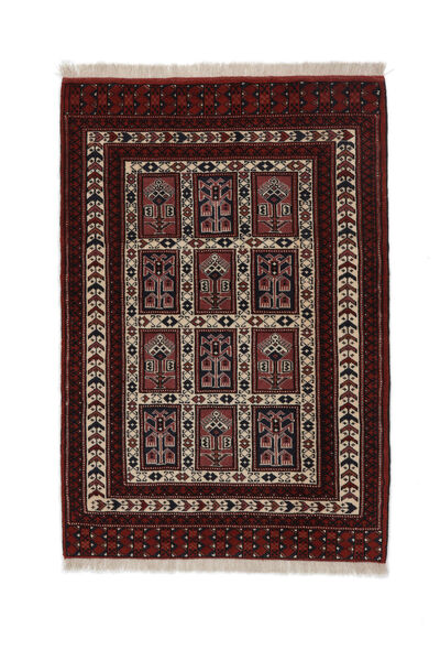  87X124 Turkaman Vloerkleed Zwart/Bruin Perzië/Iran Carpetvista
