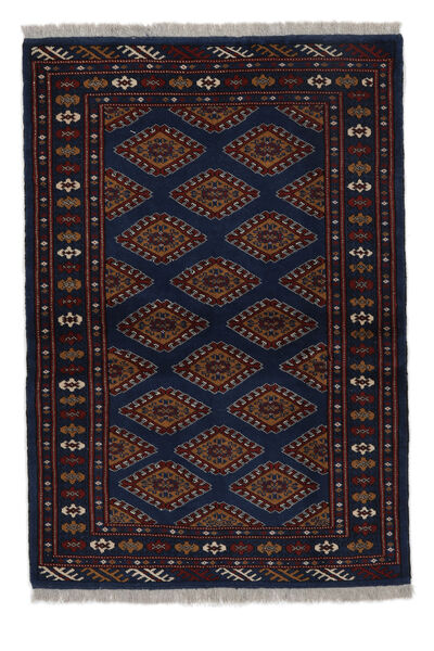 107X150 Turkaman Teppich Orientalischer Schwarz/Braun (Wolle, Persien/Iran) Carpetvista