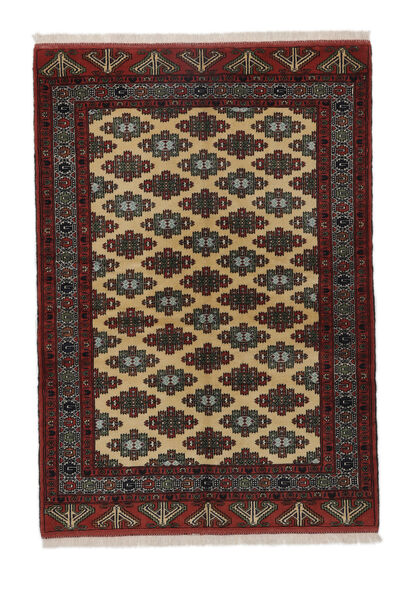  Persialainen Turkaman Matot 137X195 Musta/Ruskea Carpetvista