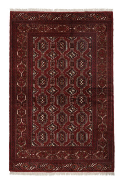  Oriental Turkaman Rug 134X204 Black/Dark Red Wool, Persia/Iran Carpetvista