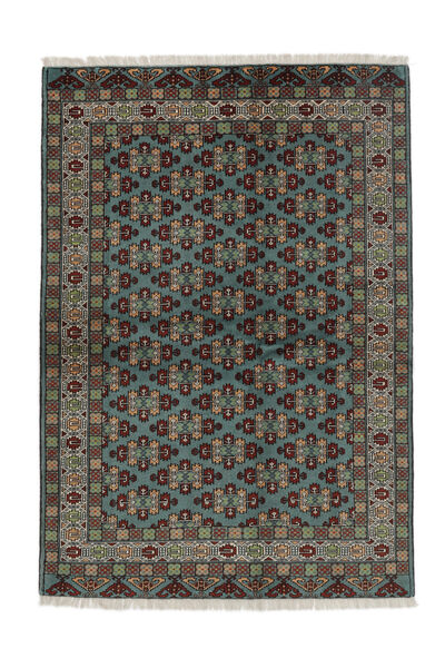  Orientalischer Turkaman Teppich 135X194 Schwarz/Braun Wolle, Persien/Iran Carpetvista