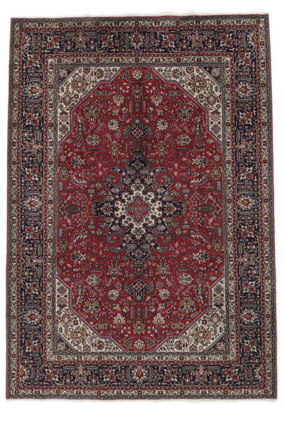 絨毯 タブリーズ 203X290 ブラック/茶色 (ウール, ペルシャ/イラン)