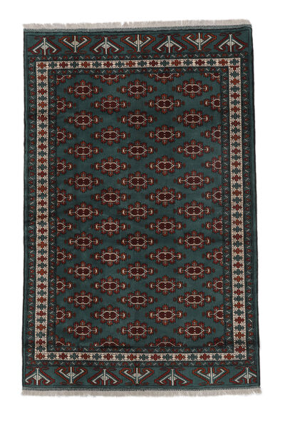 155X238 Tapis D'orient Turkaman Noir/Marron (Laine, Perse/Iran) Carpetvista