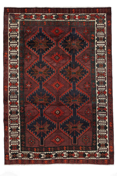 192X275 絨毯 ロリ オリエンタル ブラック/ダークレッド (ウール, ペルシャ/イラン) Carpetvista