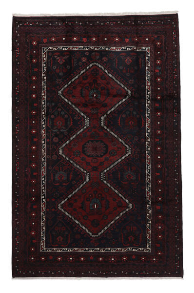 192X295 Alfombra Oriental Lori Negro (Lana, Persia/Irán) Carpetvista