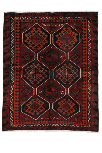 絨毯 ロリ 151X190 ブラック/ダークレッド (ウール, ペルシャ/イラン)