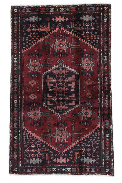 116X191 Hamadan Teppe Orientalsk Svart/Mørk Rød (Ull, Persia/Iran) Carpetvista