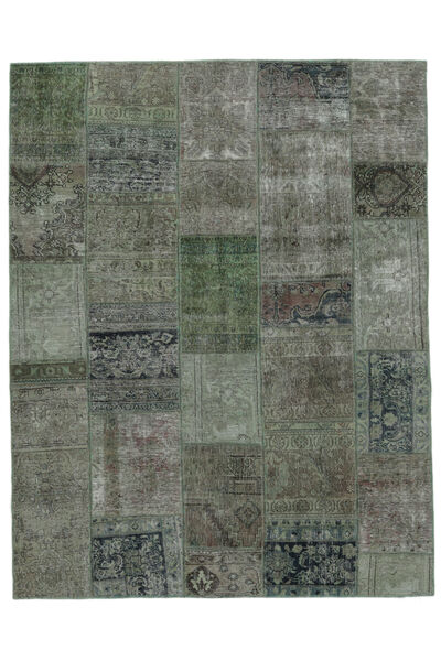 197X251 絨毯 パッチワーク モダン ブラック/ダークグリーン (ウール, ペルシャ/イラン) Carpetvista