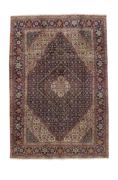  Orientalischer Täbriz Teppich 200X288 Schwarz/Braun Wolle, Persien/Iran Carpetvista