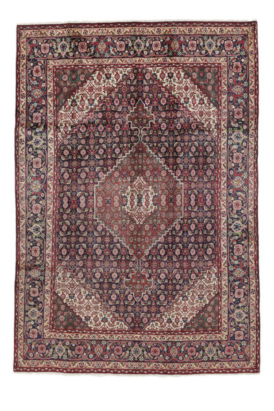  Orientalsk Tabriz Tæppe 200X289 Mørkerød/Sort Uld, Persien/Iran Carpetvista