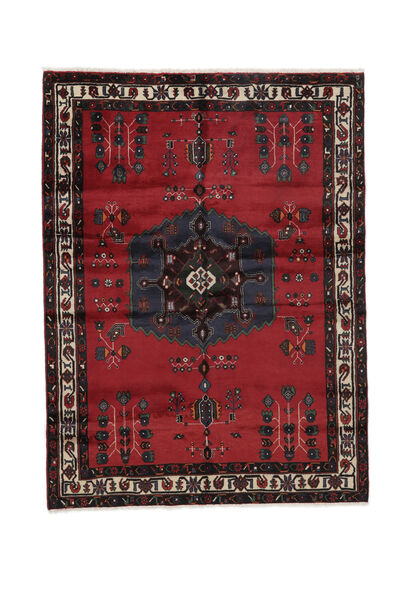  Afshar Χαλι 164X220 Περσικό Μαλλινο Μαύρα/Σκούρο Κόκκινο Carpetvista