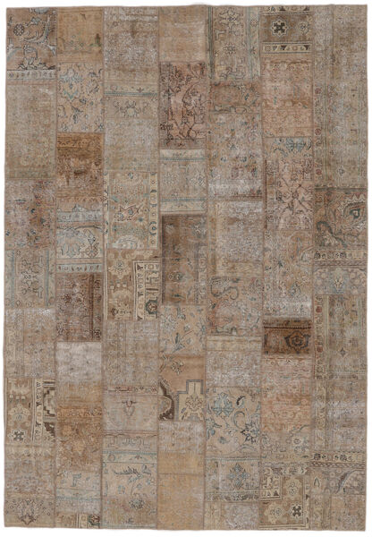 248X358 Patchwork Matta Modern Brun/Orange (Ull, Persien/Iran)