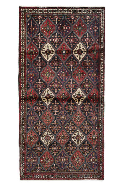 Dywan Perski Afszar 108X220 Czarny/Ciemnoczerwony (Wełna, Persja/Iran)