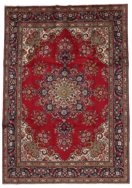 Tabriz Rug 256X356 Persian Wool Black/Dark Red Large Carpetvista