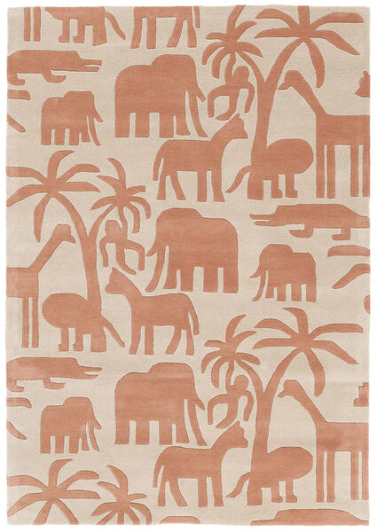 120X180 絨毯 Africa Handtufted - テラコッタ モダン テラコッタ (ウール, インド)