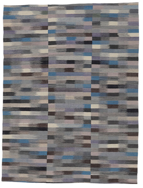  Kilim Moderne Tapis 214X284 De Laine Gris Foncé/Noir 