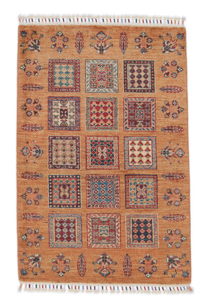 Shabargan Teppich 86X128 Braun/Dunkelrot Wolle, Afghanistan Carpetvista