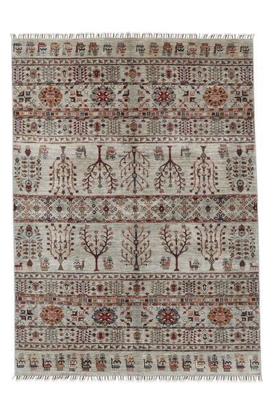 176X243 Shabargan Teppich Moderner Braun/Dunkelgelb (Wolle, Afghanistan) Carpetvista