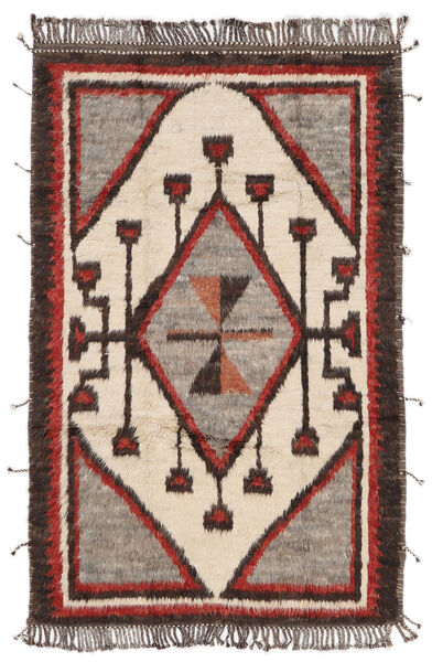 Moroccan Berber - Afghanistan Teppich 195X314 Schwarz/Dunkelrot Wolle, Afghanistan Carpetvista
