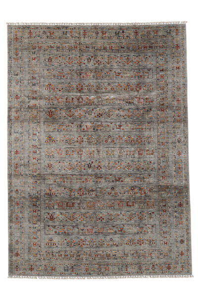 255X359 Shabargan Teppich Moderner Braun/Dunkelgrau Großer (Wolle, Afghanistan) Carpetvista