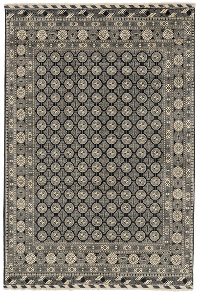 169X248 Kunduz Teppich Orientalischer Schwarz/Braun (Wolle, Afghanistan) Carpetvista