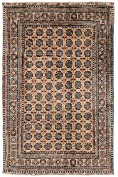  Orientalsk Kunduz Tæppe 195X289 Brun/Sort Uld, Afghanistan Carpetvista