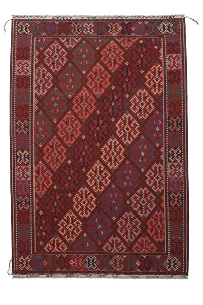 Kilim Golbarjasta Rug 209X303 Black/Dark Red Wool, Afghanistan Carpetvista