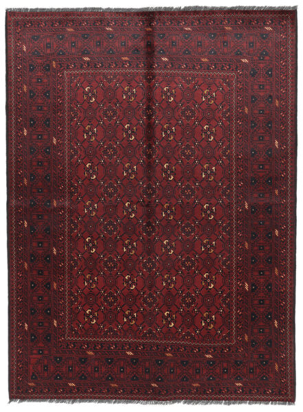 150X201 Dywan Kunduz Orientalny Czarny/Ciemnoczerwony (Wełna, Afganistan) Carpetvista