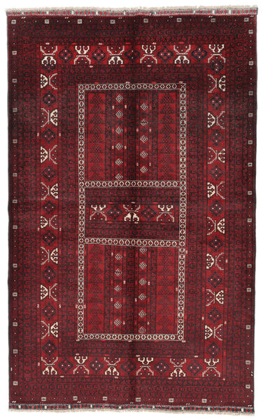 絨毯 オリエンタル Kunduz 160X249 ブラック/ダークレッド (ウール, アフガニスタン)