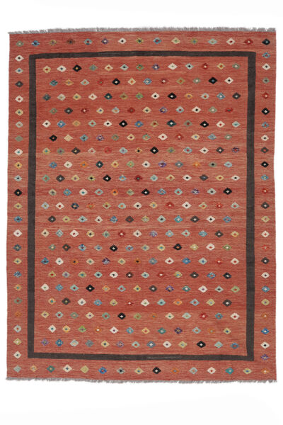 261X341 Tapis Kilim Nimbaft Moderne Rouge Foncé/Noir Grand (Laine, Afghanistan) Carpetvista