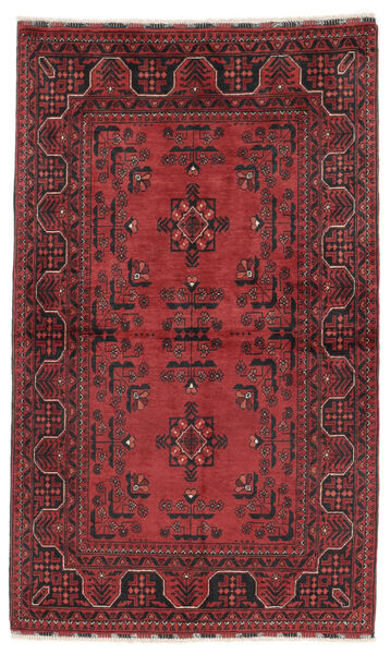 95X154 Alfombra Kunduz Oriental Rojo Oscuro/Negro (Lana, Afganistán) Carpetvista