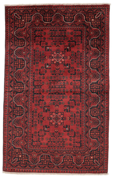 100X156 Χαλι Kunduz Ανατολής Σκούρο Κόκκινο/Μαύρα (Μαλλί, Αφγανικά) Carpetvista