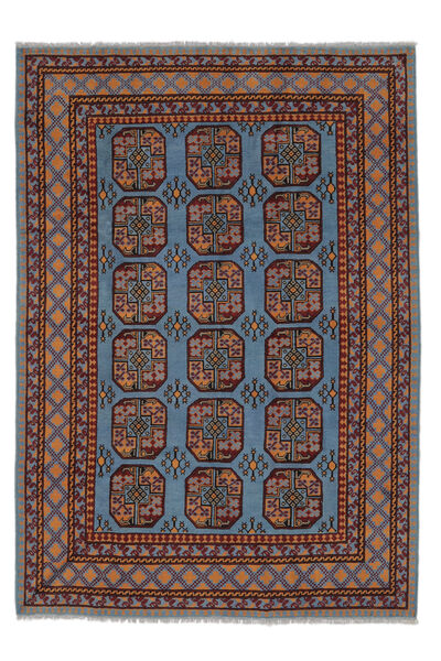 206X295 Χαλι Afghan Fine Ανατολής Μαύρα/Σκούρο Μπλε (Μαλλί, Αφγανικά) Carpetvista