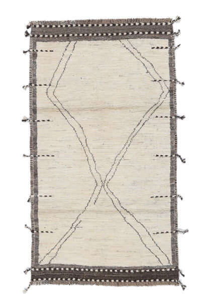  Berber Style Tapete 122X214 Lã Laranja/Cinzento Claro Pequeno Carpetvista