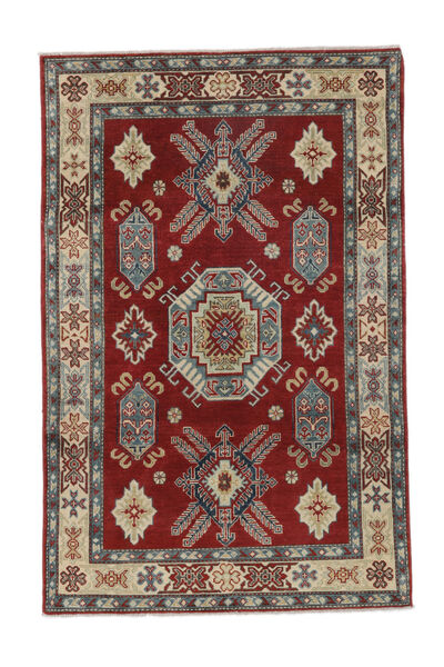 Kazak Fine Teppich 126X193 Dunkelrot/Schwarz Wolle, Afghanistan Carpetvista