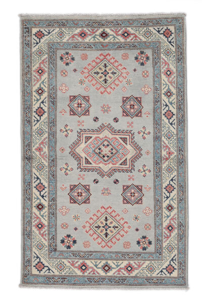  Kazak Fine Matot 90X144 Villamatto Tummanharmaa/Harmaa Pieni Matto 