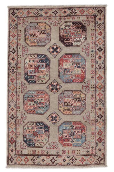 Kazak Fine Teppich 92X145 Braun/Dunkelrot Wolle, Afghanistan Carpetvista