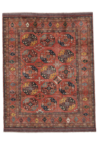 Shabargan Teppich 245X319 Dunkelrot/Schwarz Wolle, Afghanistan Carpetvista