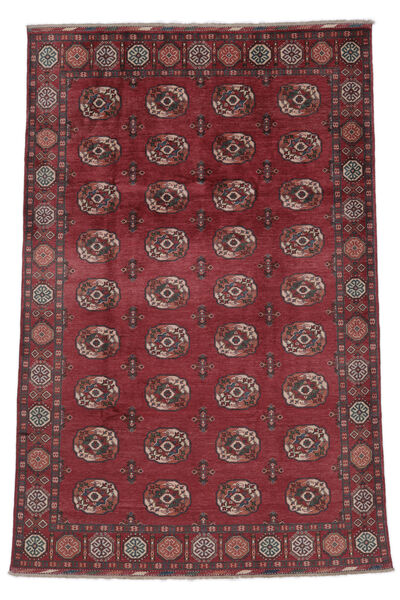 194X291 Tappeto Orientale Kazak Fine Rosso Scuro/Nero (Lana, Afghanistan) Carpetvista