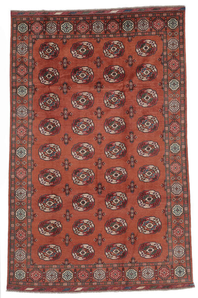  196X301 Kazak Fine Teppich Dunkelrot/Schwarz Afghanistan Carpetvista