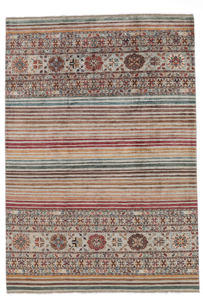 Tappeto Shabargan 208X297 Marrone/Rosso Scuro (Lana, Afghanistan)