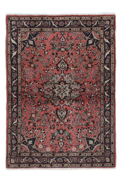 102X143 絨毯 オリエンタル マラバン ブラック/ダークレッド (ウール, ペルシャ/イラン) Carpetvista