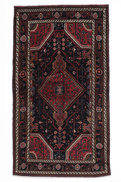  Persian Toiserkan Rug 107X188 Black/Dark Red Carpetvista