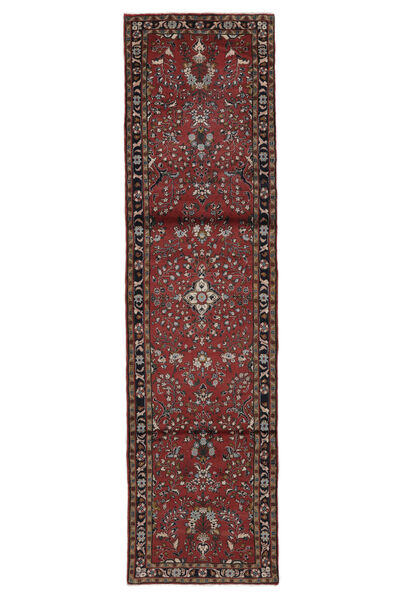 絨毯 ペルシャ マラバン 80X303 廊下 カーペット ダークレッド/ブラック (ウール, ペルシャ/イラン)