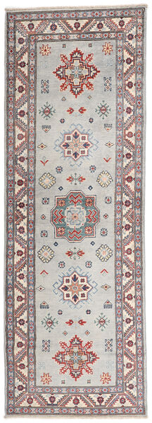 Orientalsk Kazak Fine Tæppe 83X232Løber Grå/Mørkerød Uld, Afghanistan Carpetvista