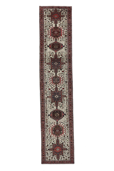  Itämainen Hamadan Matot Matto 78X379 Käytävämatto Musta/Tummanpunainen Villa, Persia/Iran Carpetvista