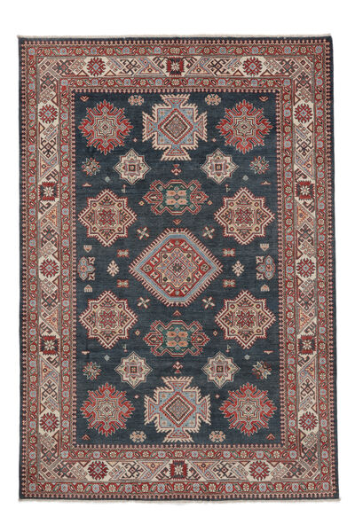 201X297 Kazak Fine Teppich Orientalischer Schwarz/Braun (Wolle, Afghanistan) Carpetvista